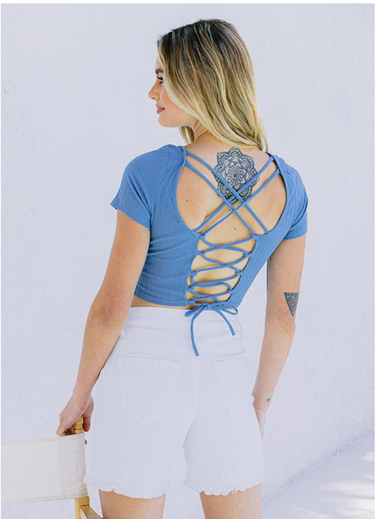 Strappy Back Crystal Top
