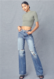 Lydia Ultra High Rise 90's Flare Jeans