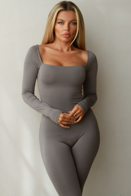Double Layered Long Sleeved Jumpsuit